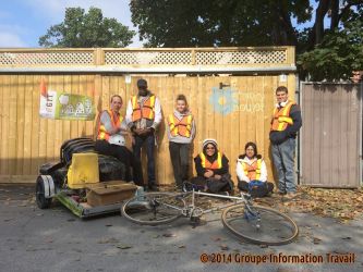 Brigade propreté d'Écolo-Boulot sur le Plateau à Montréal